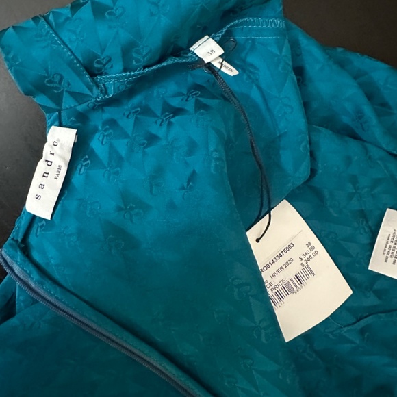 Sandro Cocktail Dress EU 38 / US 8 New with tags MSRP $340 100% viscose Gathered - Picture 4 of 4